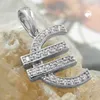 Anhänger 15x13mm Euro-Zeichen mit vielen Zirkonias Produktbild-Vorschau 2