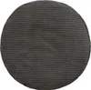 A round, grey corduroy pouf is shown from a top-down perspective against a white background. Produktbild-Vorschau