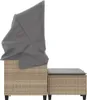 vidaXL, 2-Sitzer Gartensofa Set, 3-tlg., Poly Rattan, Produktbild-Vorschau 6