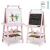 COSTWAY 3 in 1 Kinder Staffelei aus Holz, Kindertafel Produktbild-Vorschau 1