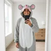 Onesie Kigurumi Pyjamas Mickey Mouse Verkleidung Kostüm Produktbild-Vorschau 5