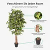 HOMESCAPES Kunstbaum Ficus Benjamini grün 180 cm Produktbild-Vorschau 2