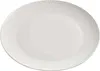 A white oval plate with a textured rim. Anteprima dell’immagine prodotto