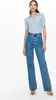 ONLY Geripptes Poloshirt Einfarbiges Kurzarm T-Shirt Produktbild-Vorschau 3