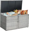 COSTWAY Auflagenbox Rattan 335L Stauraum, Kissenbox mit Produktbild-Vorschau 1