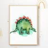 Dinosaurier 4er Set Bilder Kinderzimmer Dino Deko DIN A4 Produktbild-Vorschau 4