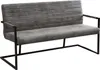 Hochwertige Freischwinger Bank LOFT 160cm Vintage grau mit Produktbild-Vorschau 1