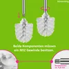 Diagram showing how to attach a toilet brush head to a handle. Produktbild-Vorschau