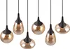 Pendelleuchte 6-flammig Glasschirme Amber, inkl. E14 LED, Produktbild-Vorschau 7