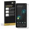 A product box and a smartphone with a screen protector applied. Produktbild-Vorschau