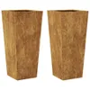Pflanzkübel 2 Stk. 35x35x75 cm Wetterfester Stahl Produktbild-Vorschau 1