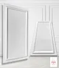 Two white decorative wall panels are displayed in a room with white paneled walls and a light wooden floor. Anteprima dell’immagine prodotto