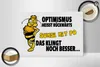 Holzschild Spruch 30x20cm Optimismus rückwärts Sumsi mit Po Produktbild-Vorschau 2