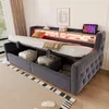 Łóżko tapicerowane Merax sofa rozkładana 90x200cm z Podgląd zdjęcia produktu 1