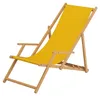 Liegestuhl Gartenliege gelb Sonnenliege Strandliege Holz Produktbild-Vorschau 1