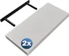 Casaria 2x Mensola da Parete Sospesa Bianca Staffa 50-110 Anteprima dell’immagine prodotto 1