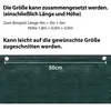 A dark green fabric with a dashed line and measurement indicator. Produktbild-Vorschau