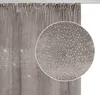 A close-up view of a beige velour curtain with scattered crystal embellishments. Podgląd zdjęcia produktu
