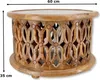 Holz Couchtisch rund natürlich braun 2er Set - Ø50cm und Produktbild-Vorschau 3