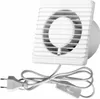 A white bathroom fan with a power cord and plug is shown against a white background. Náhľad obrázku produktu