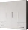 Kleiderschrank Drehtürenschrank weiß 206 cm 4 Türen - Produktbild-Vorschau 1
