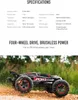 XLF X03A MAX Bezszczotkowy ulepszony RTR 1:10 2.4G 4WD Podgląd zdjęcia produktu 5