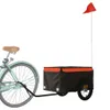 vidaXL Príves na bicykel čierno-oranžový 30 kg železa Náhľad obrázku produktu 3