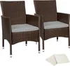 Lot de 2 fauteuils de jardin en rotin avec 2 sets de Voir les images du produit 1