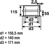 Raik Basic Doppelwandfutter 150mm schwarz für Rauchrohr / Produktbild-Vorschau 3