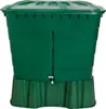 A green compost bin with a lid and a spigot, shown on a white background. Voir les images du produit