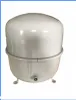 A gray expansion vessel with three legs is shown against a white background. Produktbild-Vorschau