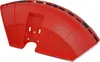 A red plastic guard for a garden tool, shown from a diagonal angle. Náhľad obrázku produktu