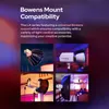Marketing image showcasing Bowens Mount compatibility with various lighting accessories. Náhled obrázku produktu