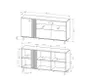 Wohnzimmer-set MADIS 1 Kommode + Vitrine + Couchtisch + Produktbild-Vorschau 4