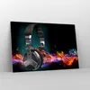 Bilder auf glas - Feuer Audio Kopfhörer - 120x80cm - Produktbild-Vorschau 4