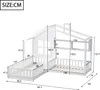 MODFU Kinderbett Holzbett 90x200 cm (140x70 cm) mit Fenster Produktbild-Vorschau 7