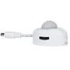 A white infrared motion sensor with a gray dome and a black adjustment dial, connected to a white cable with a power connector. Anteprima dell’immagine prodotto