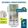 Hoberg  Tür-Insektenschutz - 90 x 210 cm - Schwarz Produktbild-Vorschau 6