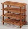 A wooden shoe rack with four shelves. Anteprima dell’immagine prodotto