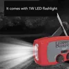Nouzové ruční rádio s LED svítilnou AM FM NOAA Přenosné Náhled obrázku produktu 5