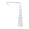 A shower curtain rod with a shower curtain hanging from it, isolated on a white background. Podgląd zdjęcia produktu