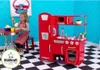 KidKraft Kinder Holz Spielküche retro rote Vintage; 53173 Produktbild-Vorschau 1