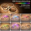 40W Ring LED Deckenleuchte mit RGB Backlamp, Dimmbare mit Produktbild-Vorschau 8