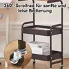 Servierwagen, Bücherregale, Küchenwagen, 2 Etagen, mobil Produktbild-Vorschau 6
