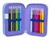 Dvoupatrový školní penál Stitch modrý - vybavený Náhled obrázku produktu 3