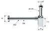 Sapho Waschbecken-Siphon 5/4" Durchmesser 32mm, eckig, Produktbild-Vorschau 3