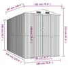vidaXL Geräteschuppen Hellbraun 192x357x223 cm Verzinkter Produktbild-Vorschau 8