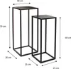 Mica Decorations Goa Table d'appoint - Lot de 2 - L30 x l30 Voir les images du produit 7