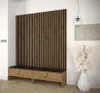 Stěna do předsíně ZAMORA 5 - dub artisan / černá Náhled obrázku produktu 1