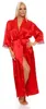 Damen langes Kimono Seidenrobe Morgenmantel; Rot L Produktbild-Vorschau 1